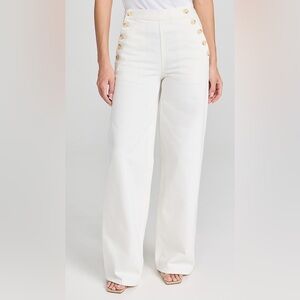La Ligne The Saylor Wide Leg Jeans Ivory Size 27 NWOT